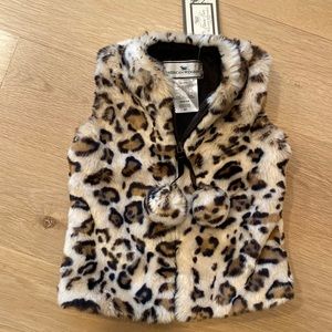 American-Widgeon Girls Faux Fur Vest 4T NWT